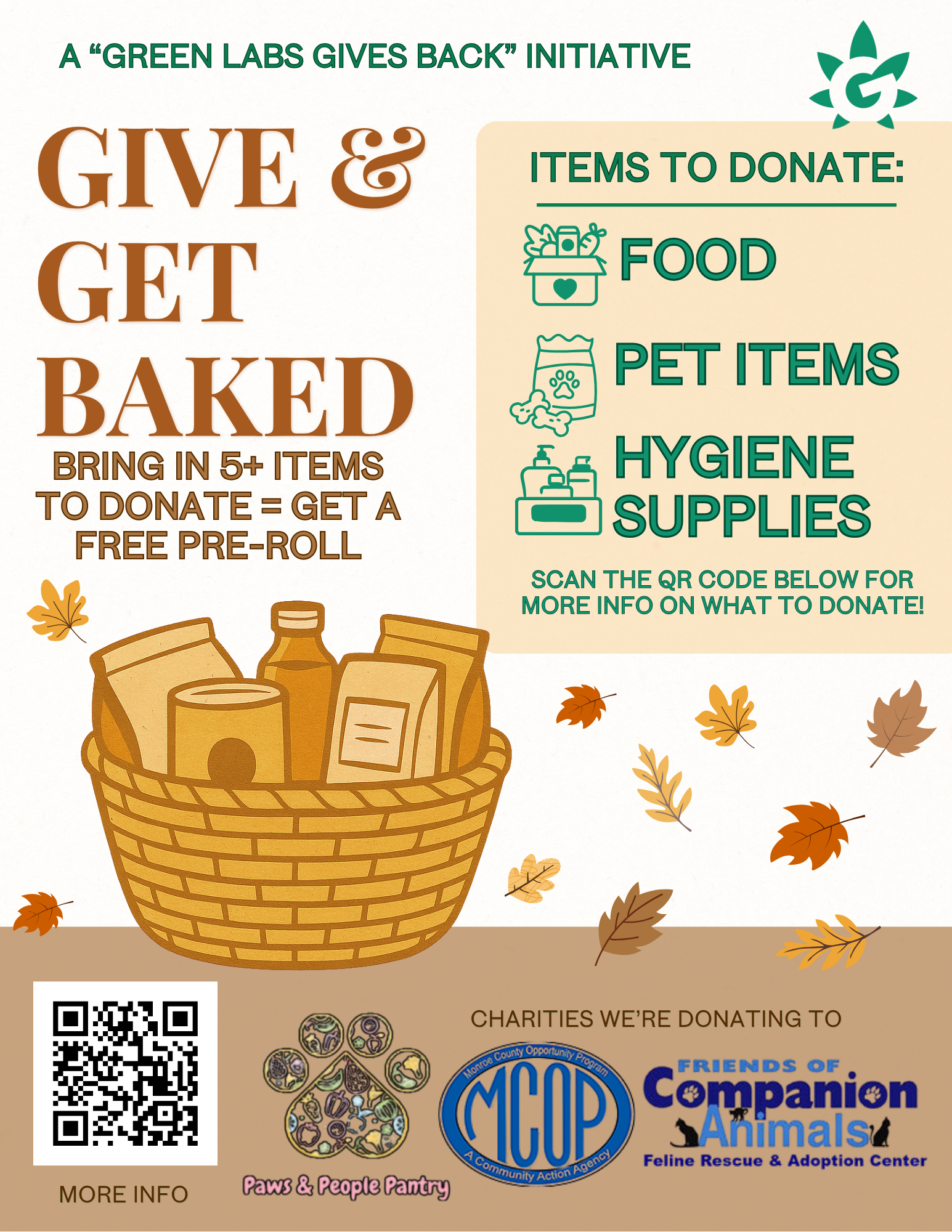 Give & Get Baked Flyer